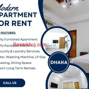 1000 Sq ft Fully Furnished 2BHK for Rent in Bashundhara
