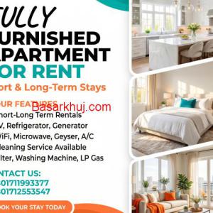 3 Bed Furnished Apartment for Rent Bashundhara Dhaka