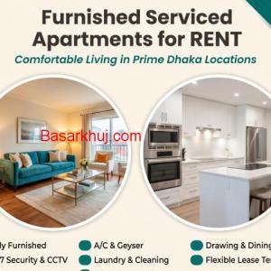 Stylish Furnished Services 3BHK Apartment in Bashundhara R/A - Book