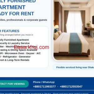 Fully Furnished 2-Bedroom Serviced Apartment for Rent
