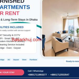 Premium 1 Bedroom Service Apartment in Bashundhara R/A!